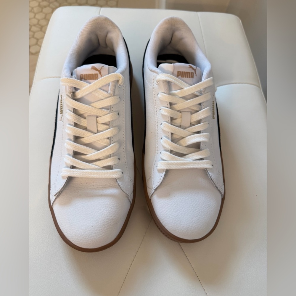 Puma White Leather Sneakers